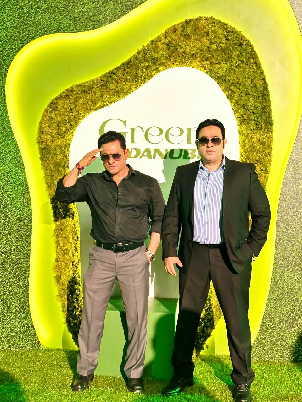 AlixirNova representative at the Danube Properties "Greenz" launch entrance in Dubai