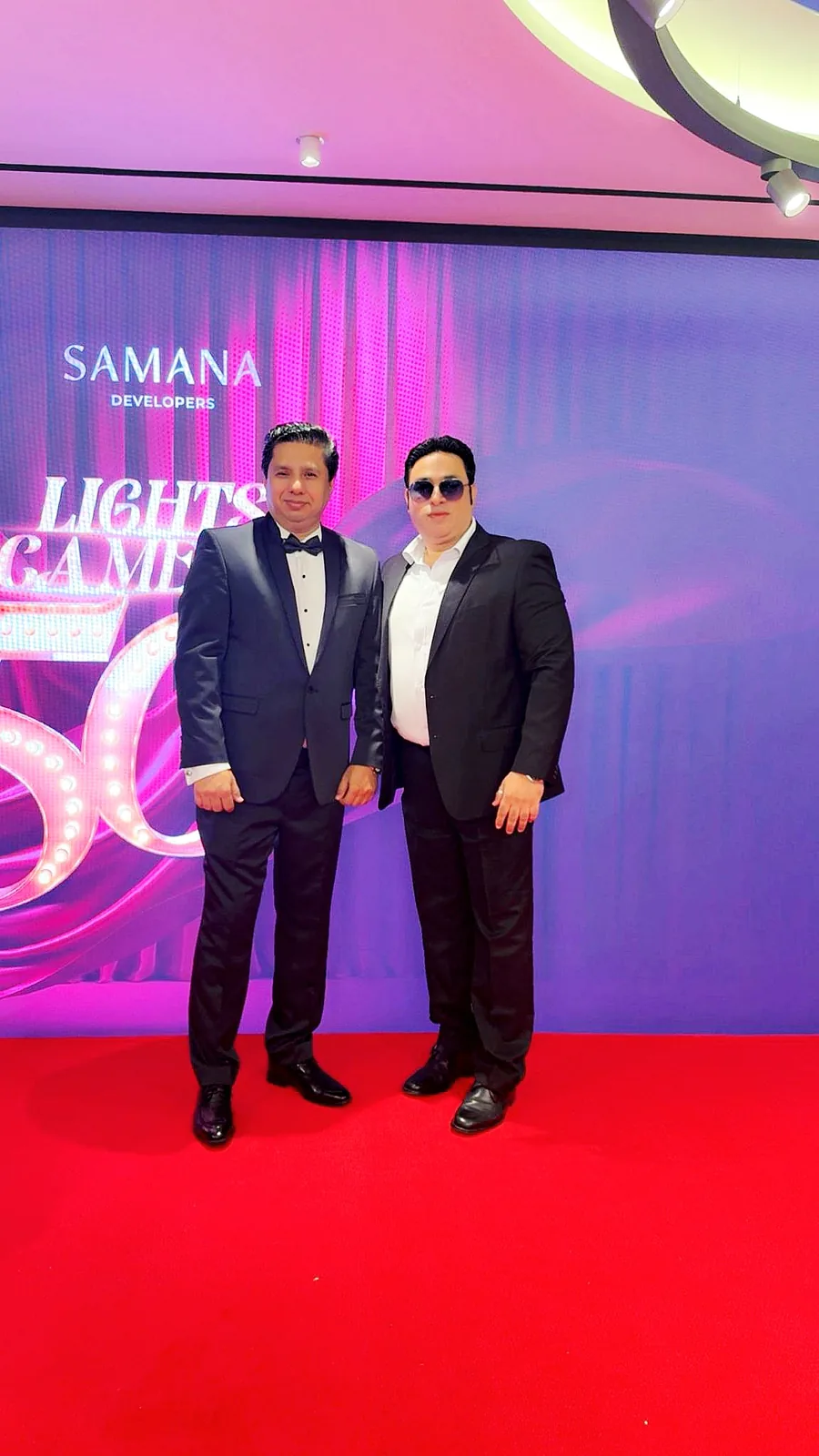 AlixirNova team on the red carpet at the SAMANA Developers "Lights, Camera, 50" gala in Dubai