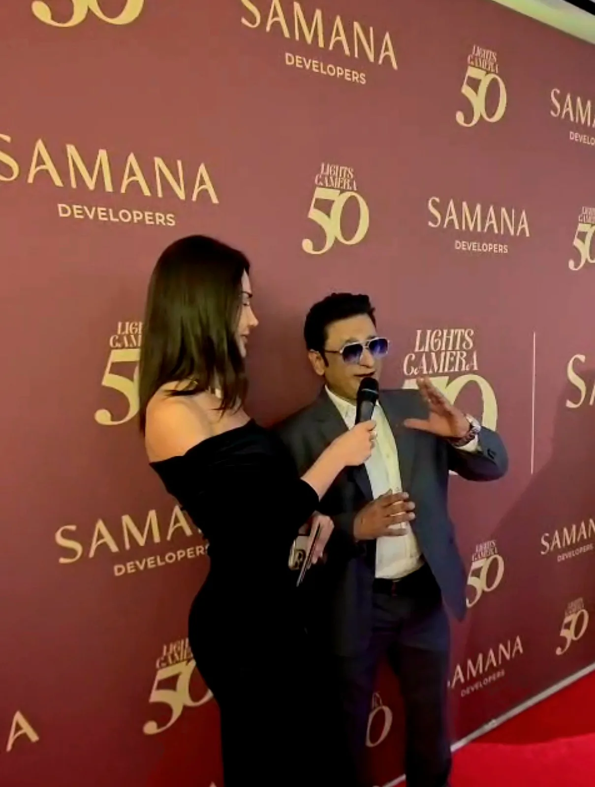 AlixirNova at the SAMANA Developers "Lights, Camera, 50" launch event in Dubai